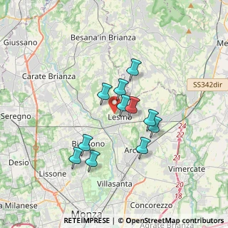 Mappa Via Monte Bianco, 20855 Lesmo MB, Italia (2.78727)