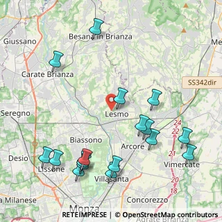 Mappa Via Monte Bianco, 20855 Lesmo MB, Italia (4.97353)
