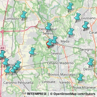 Mappa Via Giovanni Verga, 20825 Barlassina MB, Italia (6.3855)