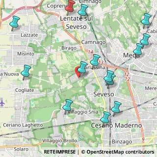 Mappa Via Giovanni Verga, 20825 Barlassina MB, Italia (2.69643)
