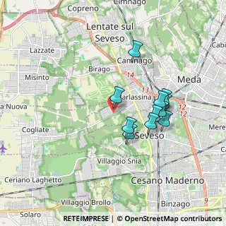 Mappa Via Giovanni Verga, 20825 Barlassina MB, Italia (1.50909)