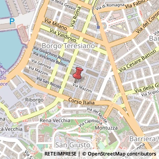 Mappa Via Mazzini, 32, 34121 Trieste, Trieste (Friuli-Venezia Giulia)