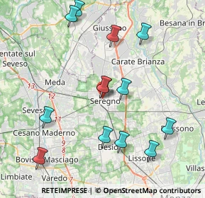 Mappa Piazza Caprera, 20831 Seregno MB, Italia (4.19692)