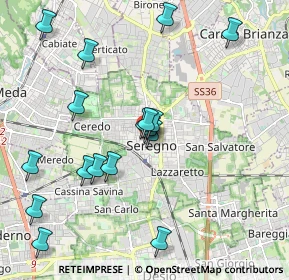 Mappa Piazza Caprera, 20831 Seregno MB, Italia (2.06824)
