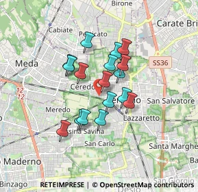 Mappa Via Giovanni Segantini, 20831 Seregno MB, Italia (1.26235)