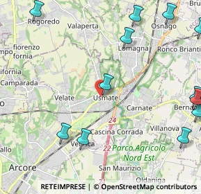 Mappa Via Milano, 20865 Usmate Velate MB, Italia (3.02)