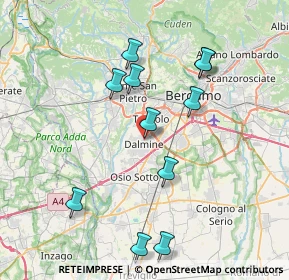 Mappa Viale Betelli, 24044 Dalmine BG, Italia (7.69545)