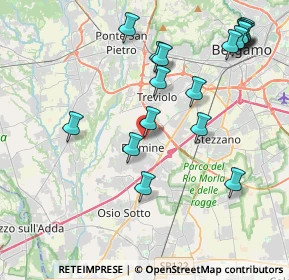 Mappa Viale Betelli, 24044 Dalmine BG, Italia (4.54444)