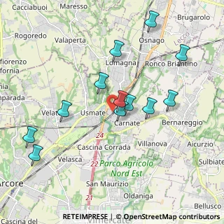 Mappa Via per Carnate, 20866 Carnate MB, Italia (1.915)