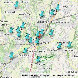 Mappa Via per Carnate, 20866 Carnate MB, Italia (2.3475)