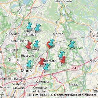 Mappa Via per Carnate, 20866 Carnate MB, Italia (6.88545)