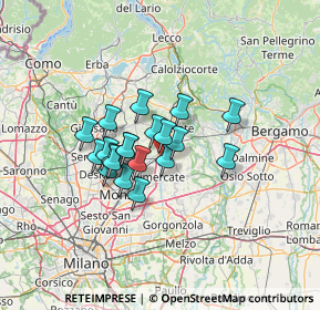 Mappa Via per Carnate, 20866 Carnate MB, Italia (9.158)