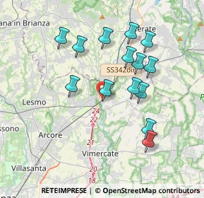 Mappa Via per Carnate, 20866 Carnate MB, Italia (3.47643)