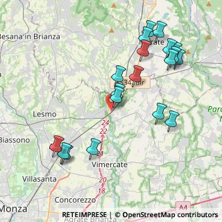 Mappa Via per Carnate, 20866 Carnate MB, Italia (4.45947)