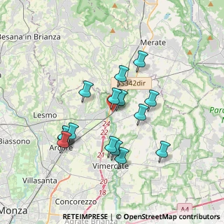Mappa Via per Carnate, 20866 Carnate MB, Italia (3.38375)