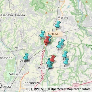 Mappa Via per Carnate, 20866 Carnate MB, Italia (3.09333)