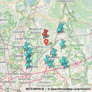 Mappa Via Alessandro Volta, 20855 Usmate Velate MB, Italia (7.438)
