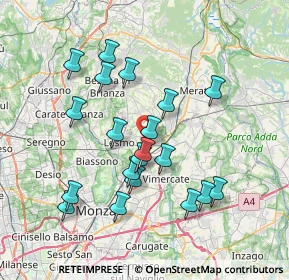 Mappa Via Alessandro Volta, 20865 Usmate Velate MB, Italia (7.008)