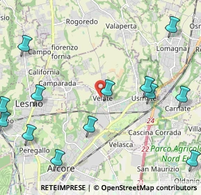 Mappa Via Alessandro Volta, 20865 Usmate Velate MB, Italia (2.85846)