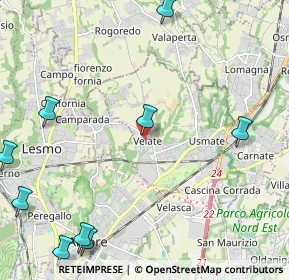 Mappa Via Alessandro Volta, 20865 Usmate Velate MB, Italia (3.25364)