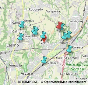 Mappa Via Alessandro Volta, 20865 Usmate Velate MB, Italia (1.65455)