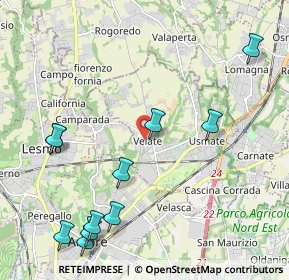 Mappa Via Alessandro Volta, 20865 Usmate Velate MB, Italia (2.56455)