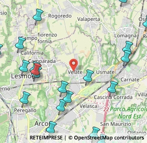 Mappa Via Alessandro Volta, 20865 Usmate Velate MB, Italia (2.8965)