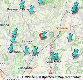 Mappa Via Alessandro Volta, 20865 Usmate Velate MB, Italia (5.56263)