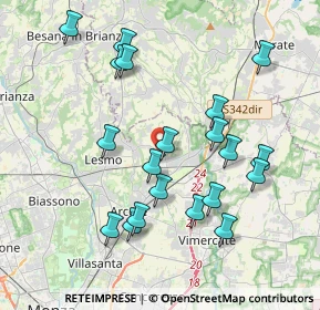 Mappa Via Alessandro Volta, 20865 Usmate Velate MB, Italia (3.9165)