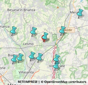Mappa Via Alessandro Volta, 20865 Usmate Velate MB, Italia (4.43364)