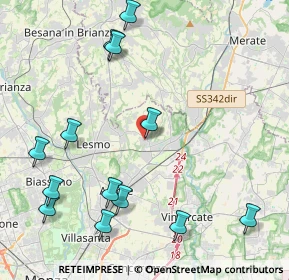 Mappa Via Alessandro Volta, 20865 Usmate Velate MB, Italia (5.11462)