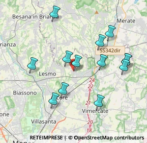 Mappa Via Alessandro Volta, 20865 Usmate Velate MB, Italia (3.86769)