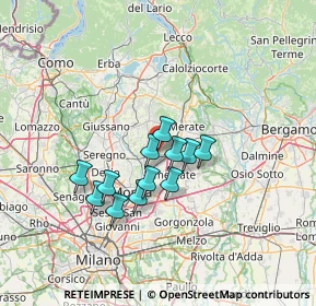 Mappa Via Alessandro Volta, 20865 Usmate Velate MB, Italia (10.35333)