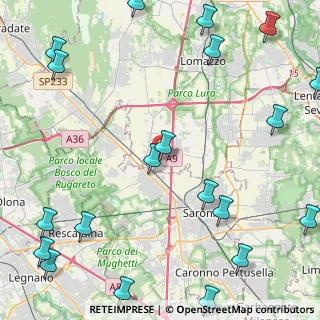 Mappa Via Vincenzo Bellini, 22078 Turate CO, Italia (6.609)