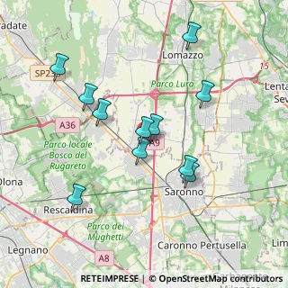 Mappa Via Vincenzo Bellini, 22078 Turate CO, Italia (3.48091)