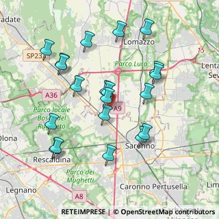Mappa Via Vincenzo Bellini, 22078 Turate CO, Italia (3.882)