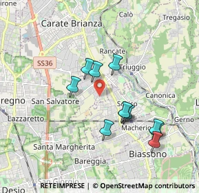 Mappa Via Tagliamento, 20847 Albiate MB, Italia (1.62545)