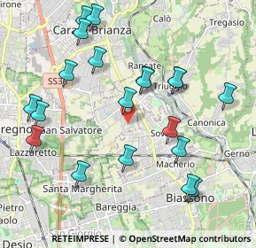 Mappa Via Tagliamento, 20847 Albiate MB, Italia (2.158)