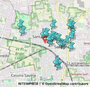 Mappa Via Manfredo Fanti, 20831 Seregno MB, Italia (0.762)