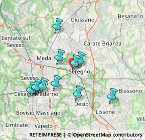 Mappa Via Manfredo Fanti, 20831 Seregno MB, Italia (3.46)