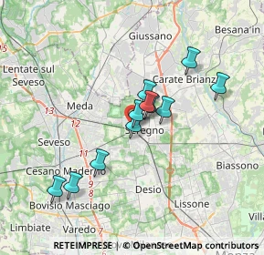 Mappa Via Manfredo Fanti, 20831 Seregno MB, Italia (2.8)