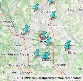 Mappa Via Manfredo Fanti, 20831 Seregno MB, Italia (3.84)