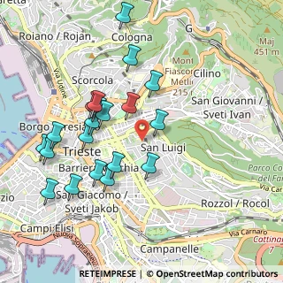 Mappa Via Michelangelo Buonarroti, 34141 Trieste TS, Italia (0.9895)