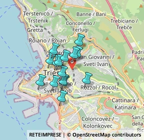 Mappa Via Michelangelo Buonarroti, 34141 Trieste TS, Italia (1.136)