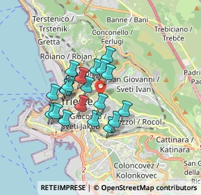 Mappa Via Michelangelo Buonarroti, 34141 Trieste TS, Italia (1.301)