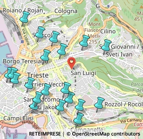 Mappa Via Michelangelo Buonarroti, 34141 Trieste TS, Italia (1.219)