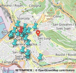 Mappa Via Michelangelo Buonarroti, 34141 Trieste TS, Italia (1.0515)