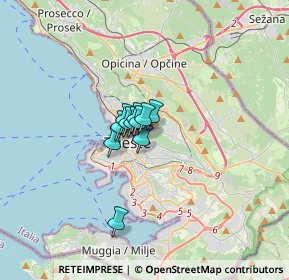 Mappa Via Michelangelo Buonarroti, 34141 Trieste TS, Italia (1.42818)