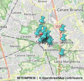 Mappa Via Leonardo Da Vinci, 20831 Seregno MB, Italia (0.77438)