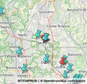 Mappa Via Leonardo Da Vinci, 20831 Seregno MB, Italia (5.84294)